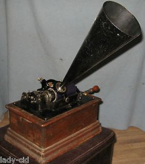 ANTIQUE EDISON STANDARD PHONOGRAPH CYLINDER REPRODUCER MODEL H WITH 