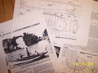 steam powered launch boat model boat plans