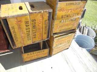 Vintage wooden milk crates/Hastings