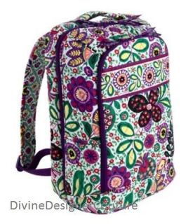 NEW VERA BRADLEY large laptop backpack VIVA LA VERA bookbag