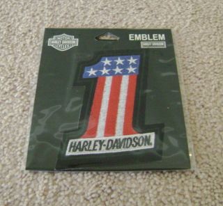 HARLEY DAVIDSON Cycles USA # 1 One Emblem Patch Badge