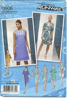 Simplicity 0606 Misses Project Runway Dresses Sewing Pattern