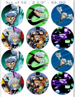 DANNY PHANTOM   Edible Photo Cup Cake Toppers   Set if 12 (2 1/2)   $ 