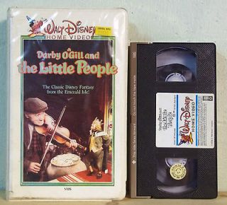 80s Disney Home Video DARBY OGILL & the LITTLE PEOPLE VHS 38V White 