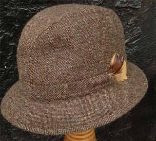   Walking Hat Donegal Tweed 100% Wool Jonathan Richard Brown Walker