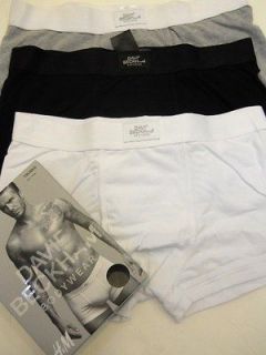 David Beckham 3 Pack Trunks Boxer Briefs Size S M L XL Black White 