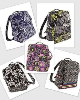 New Vera Bradley Large Backpack School Bag Bookbag Barcelona Twirly 