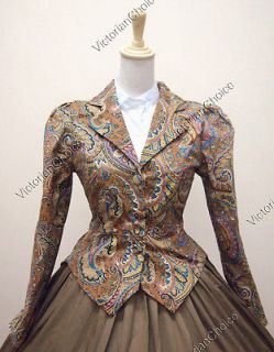 Civil War Victorian Cotton Blends Day Dress Ball Gown Reenactment 166 