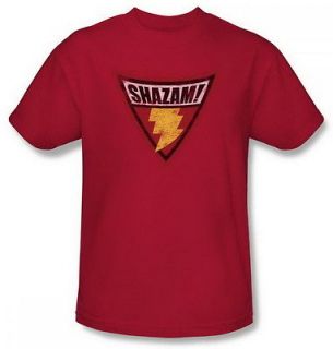 DC Comics Batman Brave and Bold Shazam Logo Red Adult Shirt