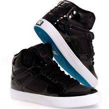 DC Shoes Shoe Co Company Spartan Hi High Top WC SE S.E. Black w/ Blue 