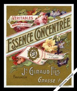  Soap label French Art Nouveau J. Giraud Fils Grasse France 1920
