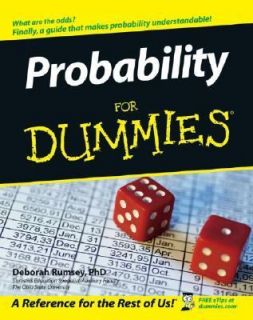 Probability for Dummies by Deborah Rumsey 2006, Paperback