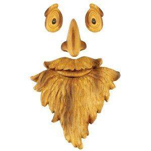   Outdoor Bearded Old Man Face Decor For Free Fence Garden Yard Art NEW