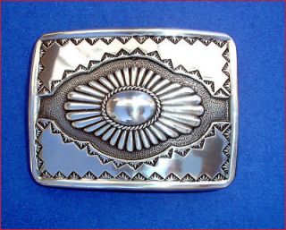 Western Rodeo Decor SantaFe Style Silver Plated Buckle