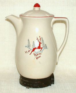 Crown Devon STOCKHOLM Leaping Deer Stag COFFEE PERCOLATOR (Electric NO 