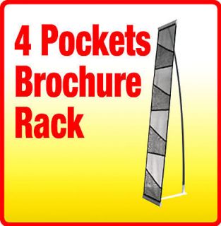 Brochure Literature Mesh Stand Rack Holder 4 Pocket