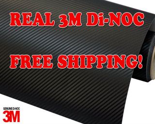 12x24 Genuine 3M Carbon Fiber Real Di Noc sheet matte black vinyl 3d 
