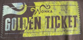 Charlie And The Chocolate Factory Willy Wonka Golden Ticket T Shirt 