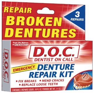 DENTEMP DENTURES REPAIR KITS   D.O.C (2 Pack)