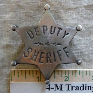 DEPUTY SHERIFF 6 PT. STAR BADGE #9 (BADGES OLD WEST)