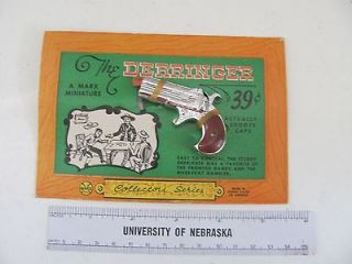 Marx Miniature Collectors Series Derringer Cap Gun on 39 Cent Card