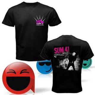 NEW SUM 41 UNDERCLASS HERO CD ALBUMS TOUR TWO SIDE BLACK TEE SHIRT S,M 