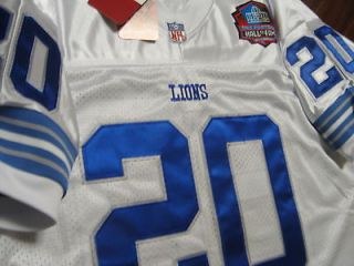Detroit Lions #20 Barry Sanders Throwback w/HOF Patch Sewn Jersey 56 