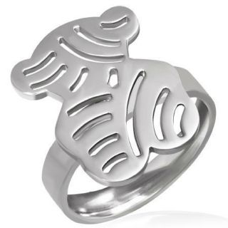 Stainless Steel Diagonal Tous Style Bear Fancy Comfort Fit Ring SZ 9 