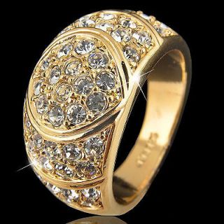   Gold gp lab Diamond Classic Wide Pave Wedding Band Ring Size 5 6 7 8 9