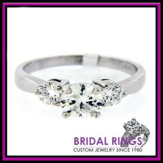   45 ct G/SI2 Round Cut Diamond 3 Stone Engagement Ring 14KT Gold