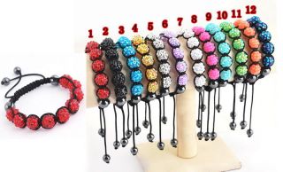 Handmade Disco Ball Beads Macrame European Braided Cords Charms 