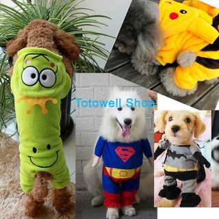 New Pet Dog Spring Winter Costume Cosplay All in one Pikachu Stitch 