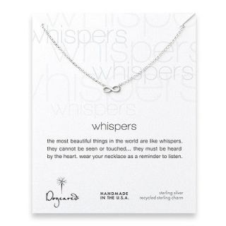 Dogeared Whispers Infinity Sterling Silver 18 Inch Necklace
