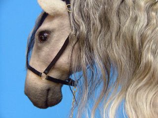 Artist OOAK Big Needle Felted Dapple Gray Andalusian Horse w/ Mohair M 