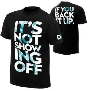 Dolph Ziggler ITS NOT SHOWING OFF Show Black WWE Authentic T Shirt 
