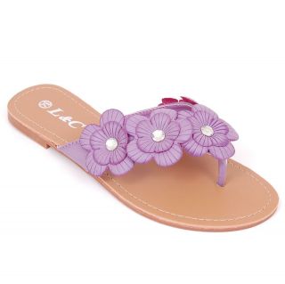 Womens Flats Sandals Thongs Flip Flops Floral Shoes NEW