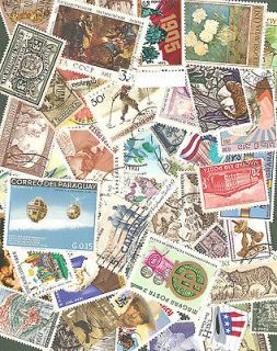WORLDWIDE POSTAGE LOT OF 100 USED OFF PAPER STAMPS (NO DOUBLES)