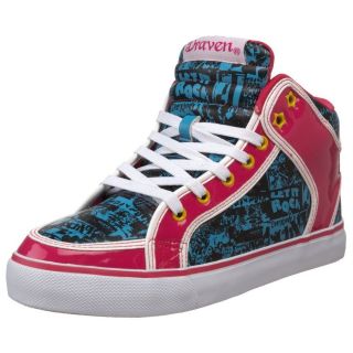 Draven Punk Hi Top Blue & Pink Rock Shoes Size 6 NEW