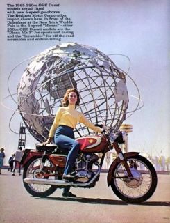 1965 Ducati Monza 250 Motorcycle Original Color Ad