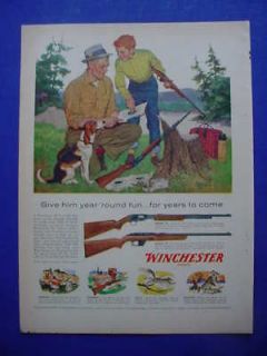 1958 Winchester Models 77 61 .22 Caliber Rifles Ad