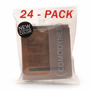 NEW INTENSE COLOR 24 PK  COMODYNES SELF TANNING TOWELETTES, SUNLESS 
