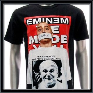 Sz M Eminem T shirt Punk Rock Pop Men Heavy Metal Music Rap Rapper 
