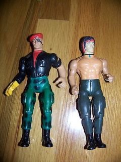 Vintage 1985 Anabasis Rambo & The Gripper Action Figures   very good
