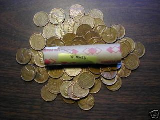 LINCOLN WHEAT CENT ROLL mixed, all S mints