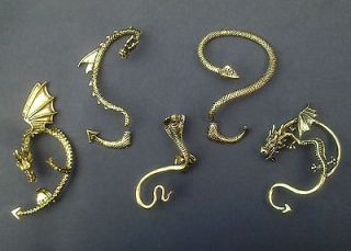   EAR CUFFS Gothic DRAGONS LURES, SNAKES Alchemy Punk WRAP EMO EARRINGS