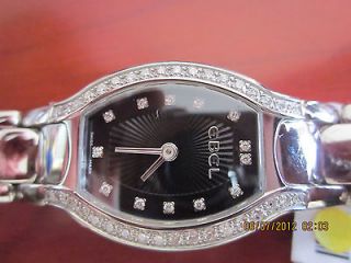 Ladies Ebel Beluga Watch Black Dial& Diamond Indices Diamon​d Bezel 
