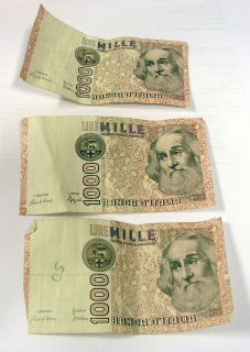 Italian 1000 Lire Banknotes   Marco Polo   1982