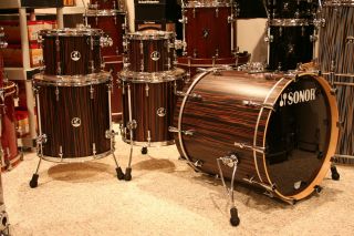 Sonor S Classix 5pc kit Ebony Thin Birch Shells NEW