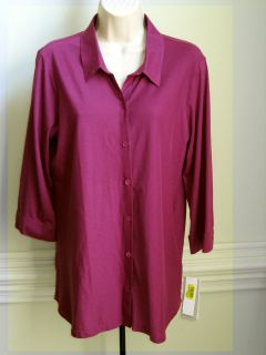 Eileen Fisher   Womens 3/4 Sleeve Shirt ,Size PL,New, Discount