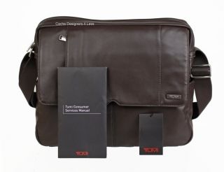 New Tumi Top Zip Flap Crossbody/Shou​lder Soft Leather Messenger Bag 